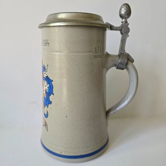 Vintage Bayern 0.5L German Beer Stein With Lid By Rastal Summerschool 1984 - Picture 6 of 16